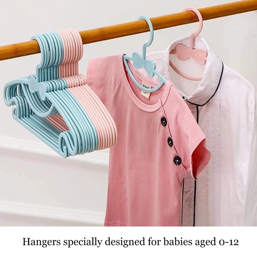 10pcs Baby Hangers Plastic Kids Clothes Storage Hanger for Nursery Children Hangers Toddler Infant Portable Coats Home Rack