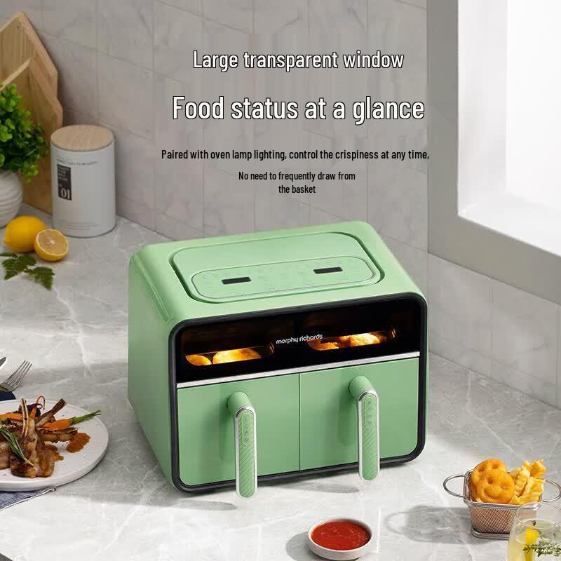 Мультипечь-аэрогриль Morphy Richards 8 л с двумя корзинами и прозрачным окном, штепсель CN (адаптер в комплекте)