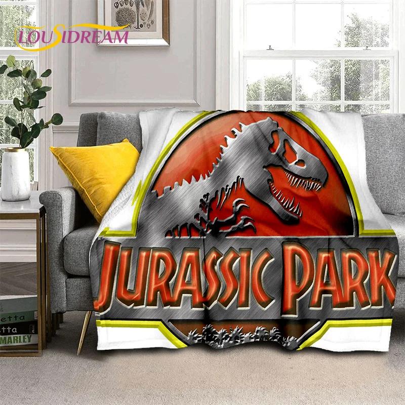 3D Мультяшное Одеяло из Мягкой Фланели с Динозаврами Парка Юрского периода для Кроватей, Спальни, Дивана, Пикника, Плед для Отдыха на Открытом Воздухе, Подарок