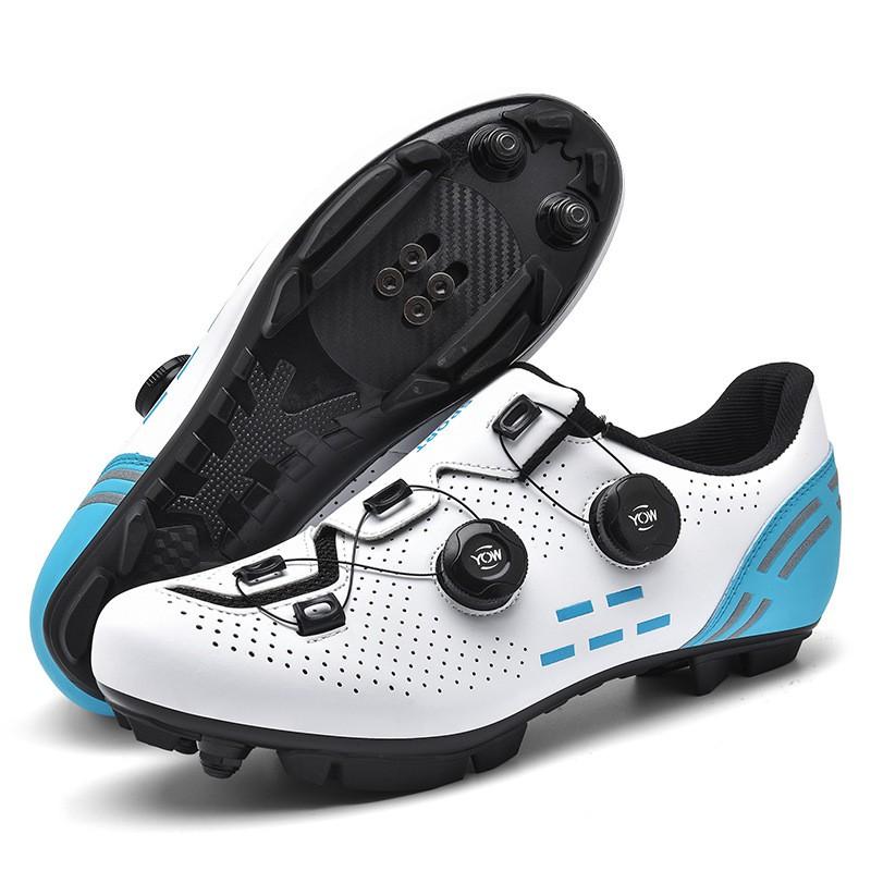 Unisex Cycling Shoes Road Mountain Bikes Hard Sole Clipless Compatible Lightweight Riding Footwear