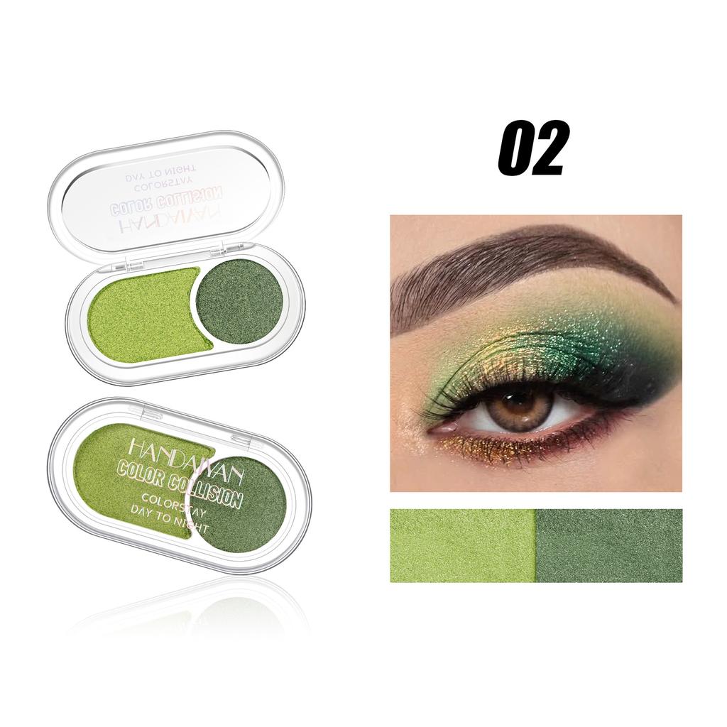 Two-color Powdered Eyeshadow Matte Brightening Water Light Pink Cream Cheek Thin Flashing Eyeshadow Waterproof Sexy Eye Makeup