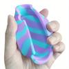 1pc, Portable Silicone Ashtray - Durable, Heat-Resistant & Easy-Clean, Luminous Tie-Dye Design for Home, Car, and Travel Use