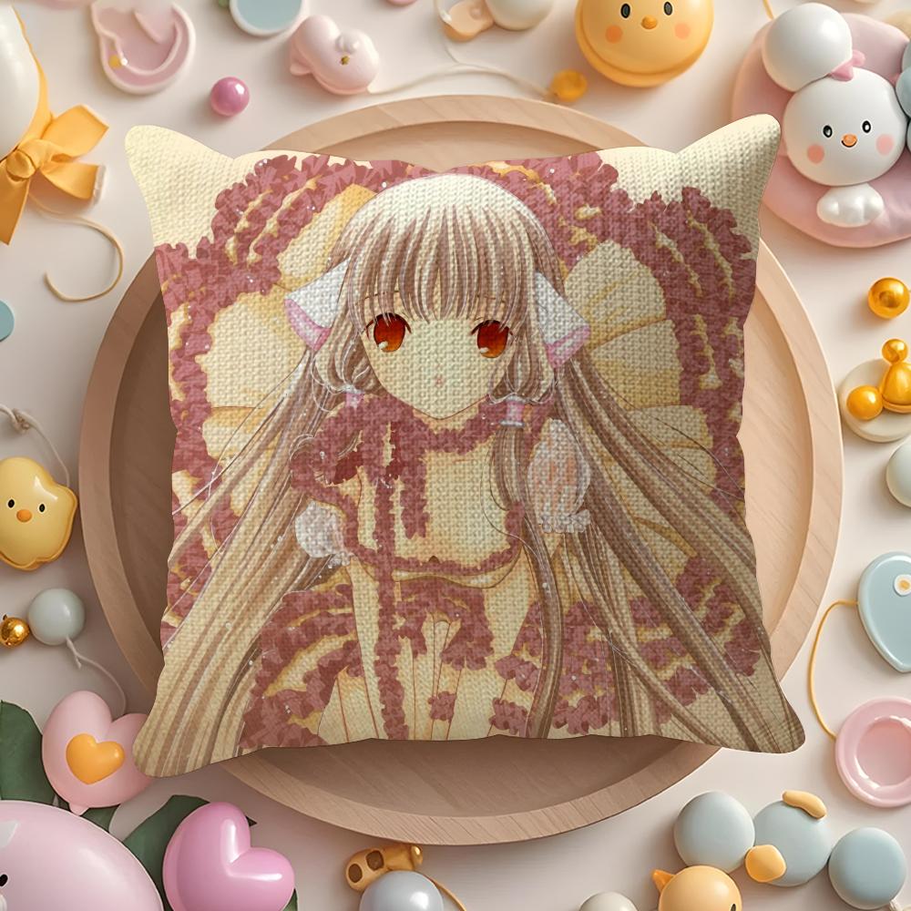 Винтажная Аниме Чобитс C-Chobits Наволочка Диван Гостиная Спальня Изголовье Спинка Подушка Квадратная Подушка