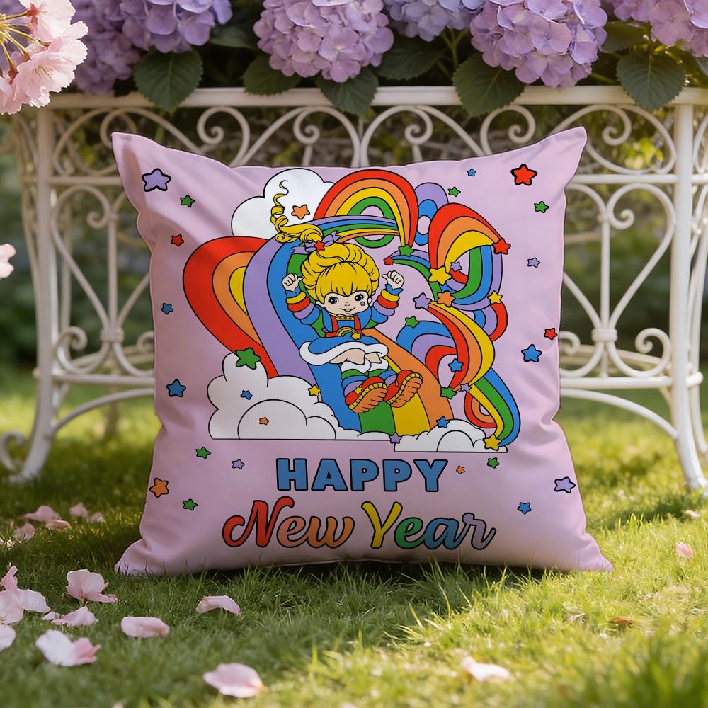 R-Rainbows Милый яркий чехол на подушку Домашний и автомобильный Двухсторонний чехол на подушку: Двусторонняя конструкция для максимального комфорта