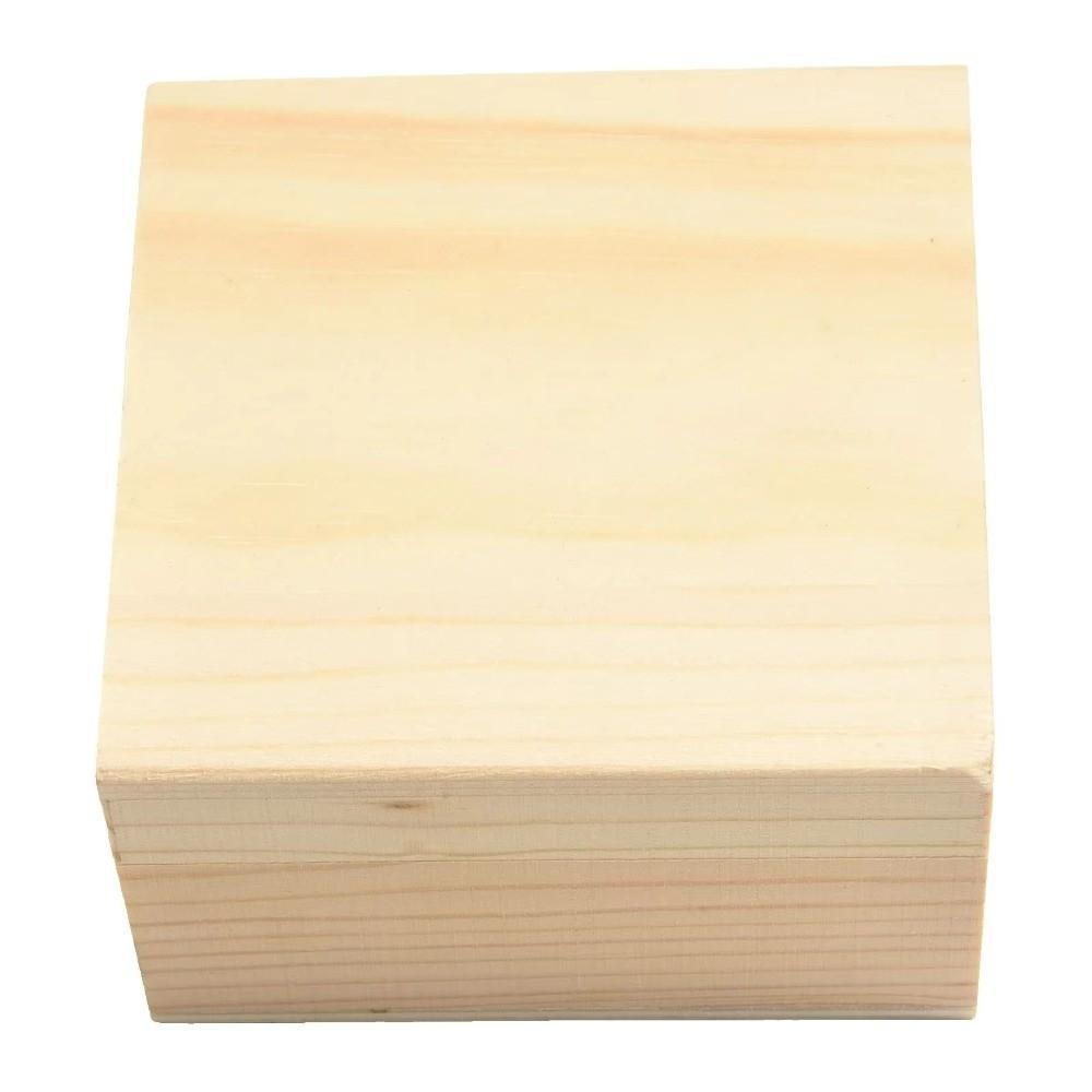Natural Solid Wood Box with Removable Upper and Lower Lids Packing Box  For Jewelry Organization