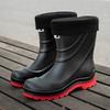 New Men's Rain Shoes Waterproof Shoes Non-slip Rain Shoes Medium Tube Rain Boots Fashion Casual Foot Rubber Shoes