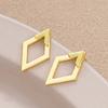 Minimalist Geometric Stud Earrings Rhombus Shape Ear Ring New Detachable Metal Stud  Gifts