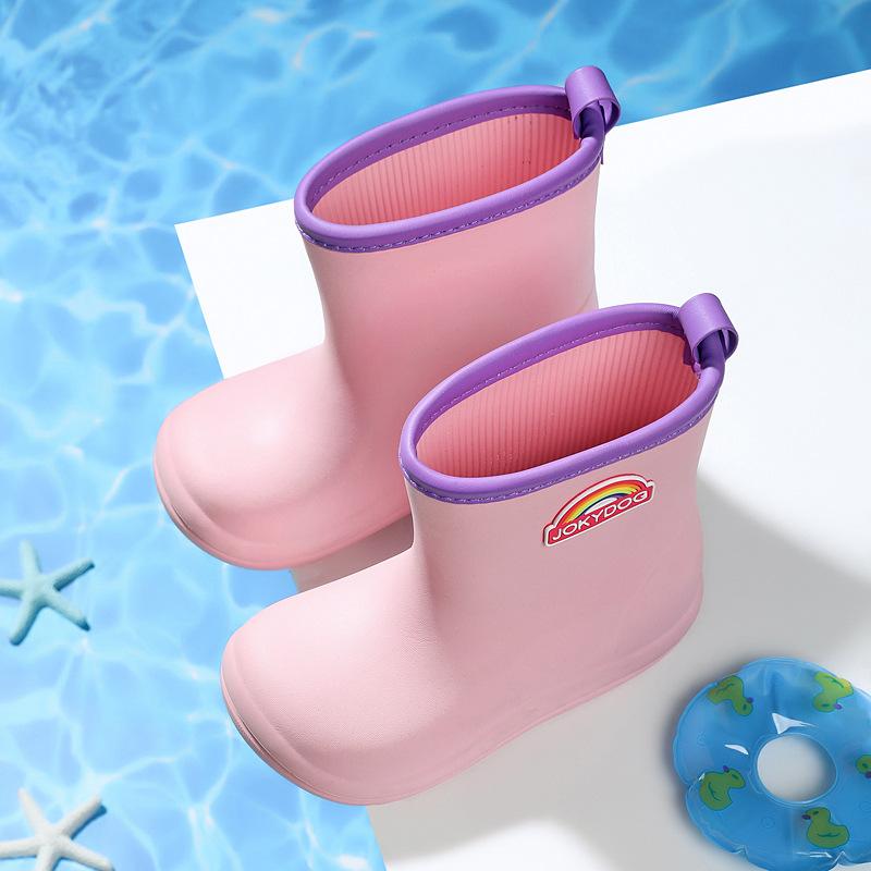 Детская водная обувь для младенцев, резиновые сапоги, непромокаемые, нескользящие, для детей среднего и старшего возраста