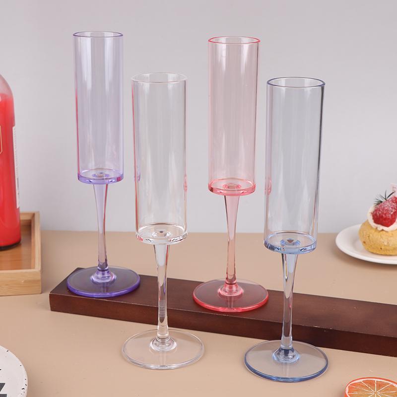 5 шт. акриловых бокалов для шампанского, прозрачные бокалы для коктейлей, креативные бокалы с защитой от падения для баров, пабов, клубов, посуды для напитков