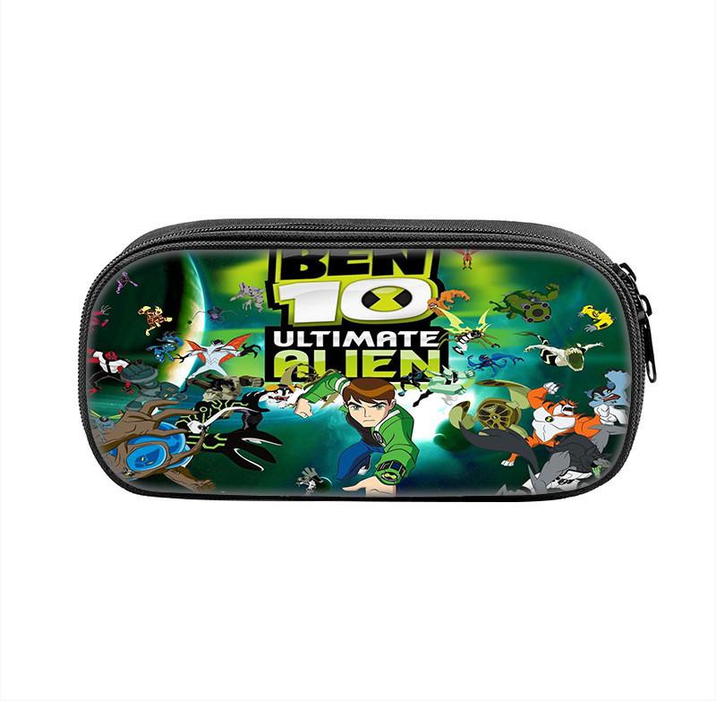 Пенал для детей Ben10 большой емкости из нейлона, органайзер для школьных принадлежностей