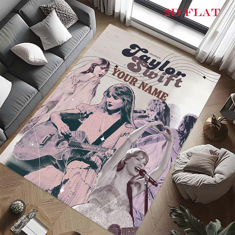Custom Taylor Swift Carpet Rug for Living Room Bedroom Home Sofa Decoration,Kids play Nonslip Floor Mat