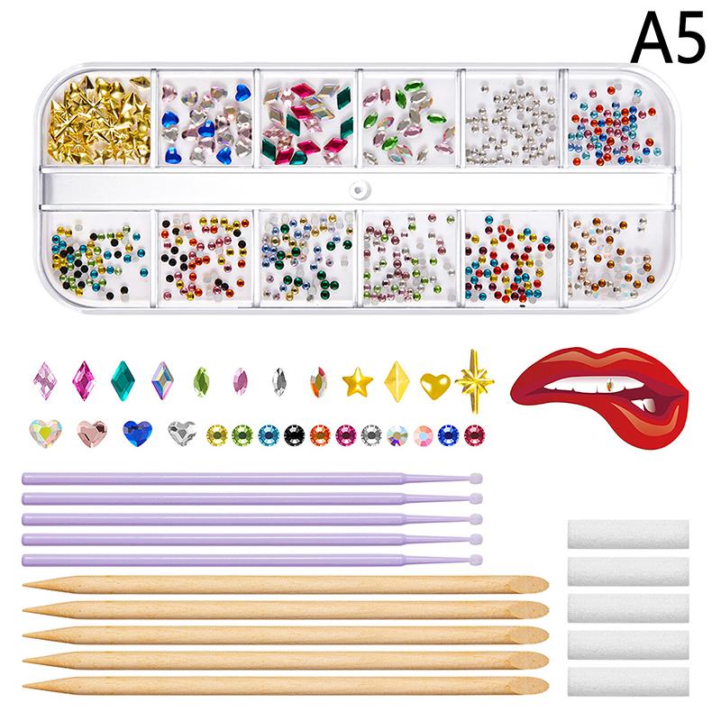 1Set Dental Tooth Gems Crystal Diamond Ornament Diy Tools Various Shapes Color Teeth Jewelry Denture