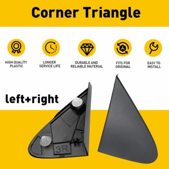 2pcs Side View Mirror Fender Corner Trim Cover For Toyota Corolla 2008-2013