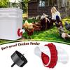 4/6/8Pcs Automatic Chicken Feeder No Waste Poultry Feeder Rain-Proof Moisture-Proof Feeder with Mounting Hole Opener