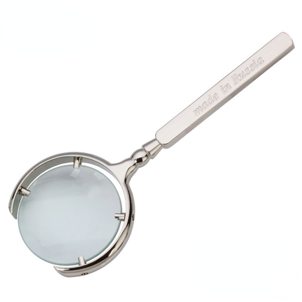 8X Magnifying Glass Metal Crafts Classic Magnifier Optical Elements Handheld Magnifier  Gifts