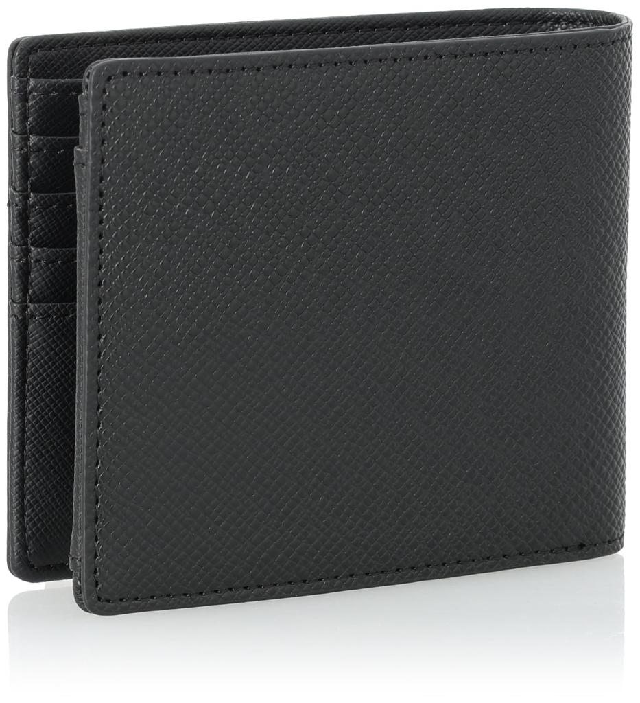 Hills Polo Bifold Wallet Bifold Black [Beverly Club] (Taiga Leather)
