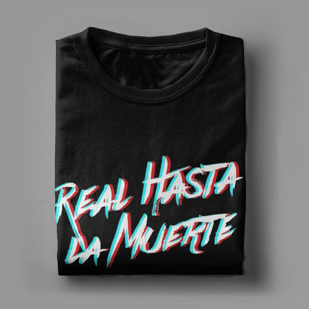 Футболка с принтом Real Hasta La Muerte, мужская и женская хлопковая футболка Anuel AA, одежда