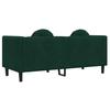 2 Seater Sofa with Cushions Dark Green Velvet