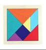 Wooden T-Puzzle & Tangram Set: Four-Piece Educational Toy for Memory and Intelligence Development