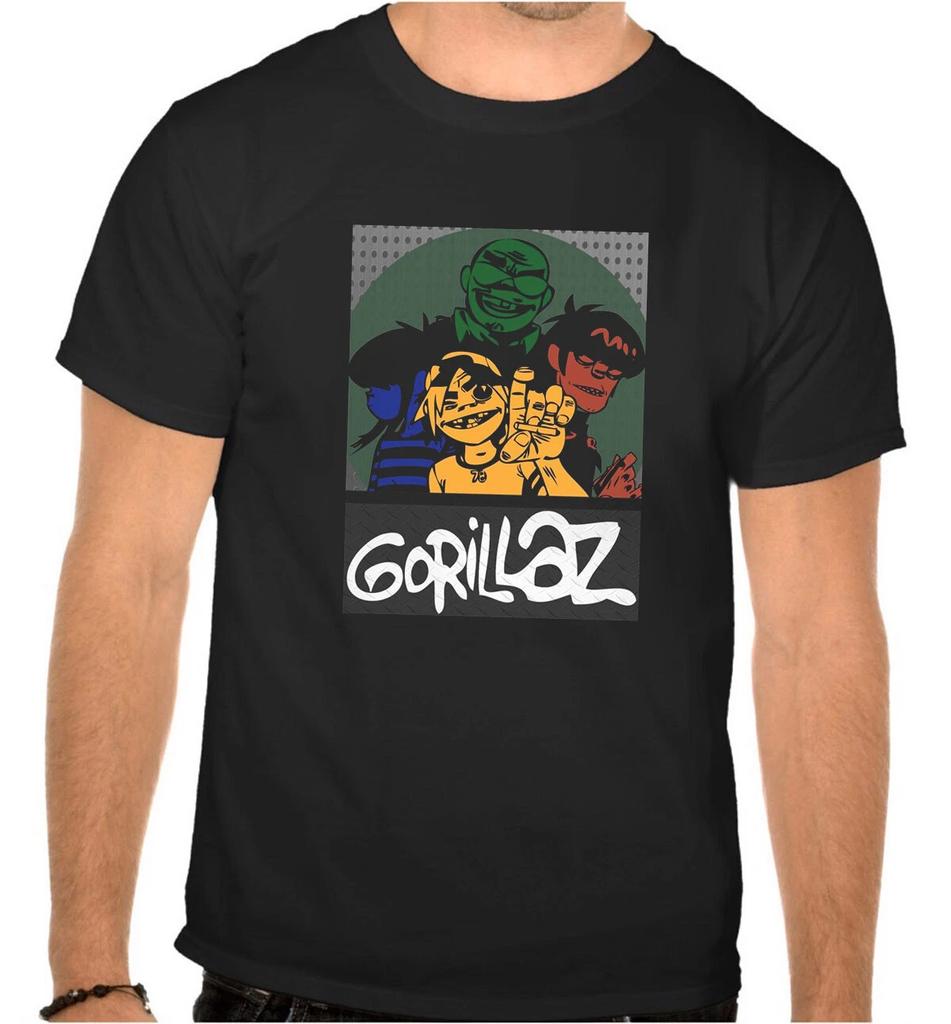 Gorillaz Rock Music Black T-Shirt -1002
