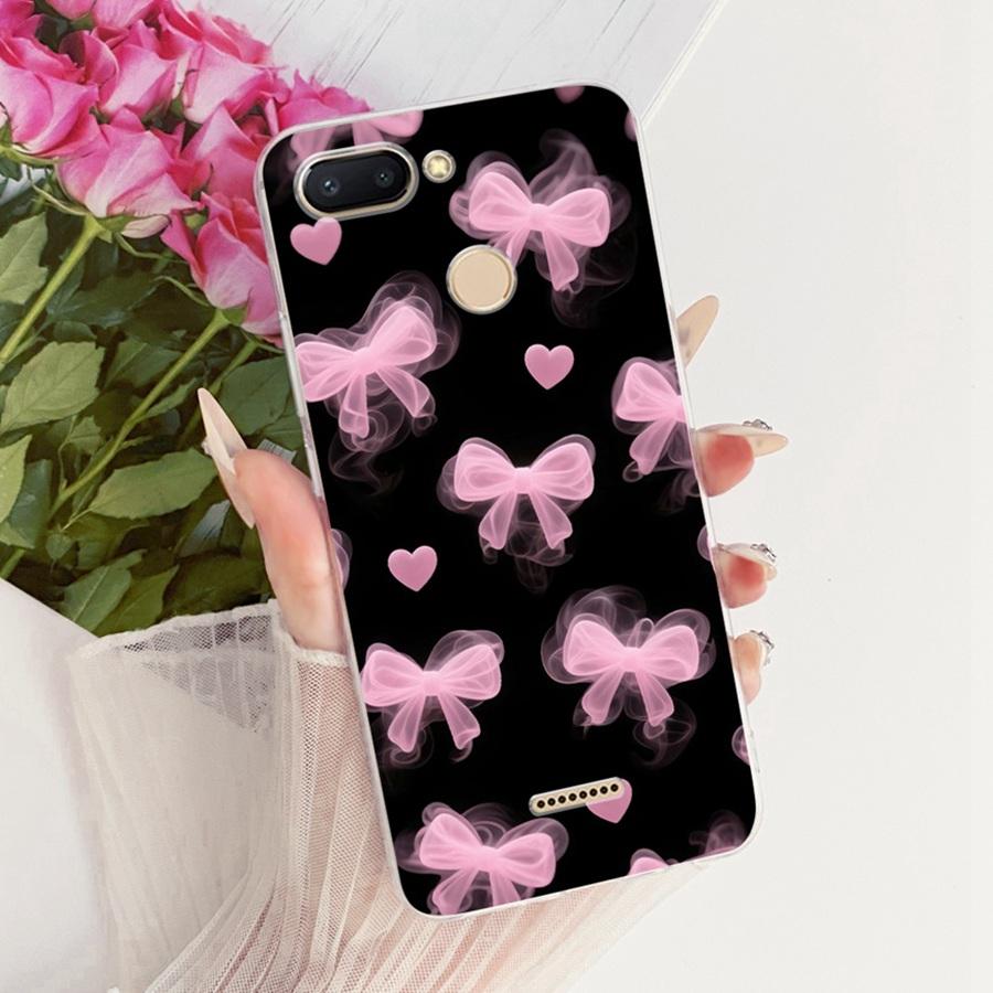 Case For Xiaomi Redmi 6 Redmi 6A Back Cover Soft Silicone Silm TPU transparent Painted Flower Phone Fundas
