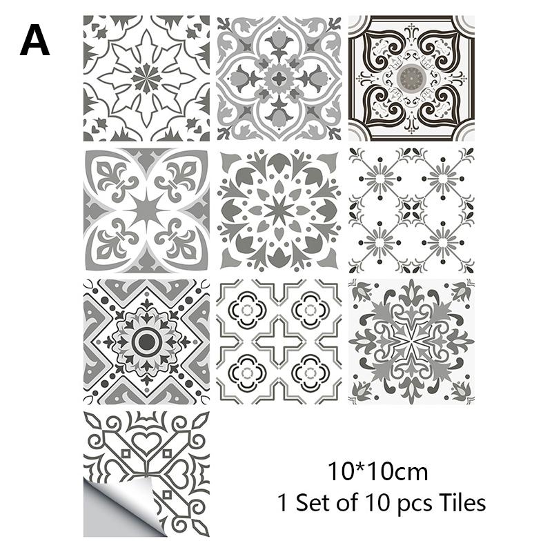Ретро кухонные столы наклейка плитка узор напольная наклейка матовая поверхность плитка наклейка водонепроницаемая
