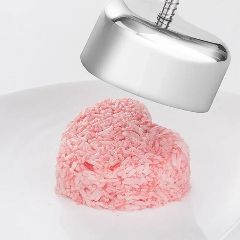 Форма для суши Сделай сам Форма для рисовых шариков Нержавеющая сталь Креативная в форме медведя, цветка, треугольная Инструмент для ланча для рисовых шариков Инструменты для кухни для суши