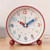 11,43 см Бесшумный обучающий будильник с цветными цифрами, стрелками, большим дисплеем, работает от батареек, батарейка АА в комплект не входит, настенные часы