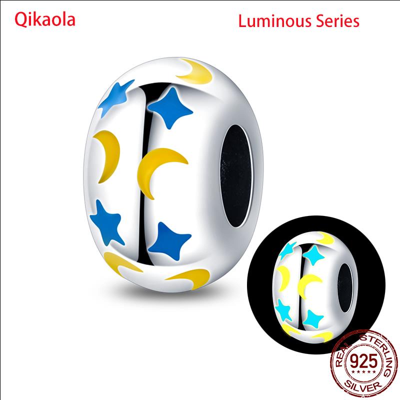 Original 100% sS925 Sterling Silver Luminous Octopus Ocean Series Charms Fit Bracelet DIY Beads Ms Jewelry Gift New In