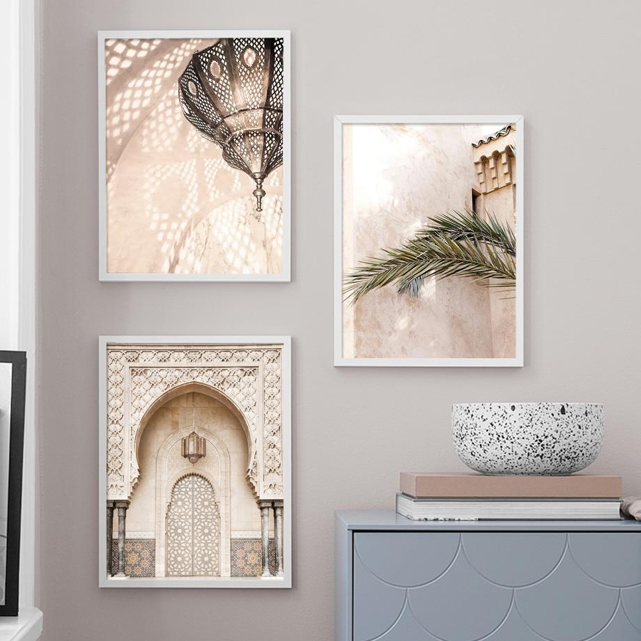 Исламская церковь Коран пальмовые растения тростник плакаты и принты холст картины современное настенное искусство картины для гостиной домашний декор