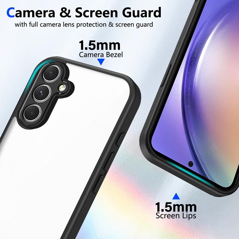 Прозрачный силиконовый чехол для Samsung Galaxy M56 M36 M16 M06 M55 M55S M35 M15 M05 Задняя крышка из ПК TPU бампер Противоударный чехол для телефона