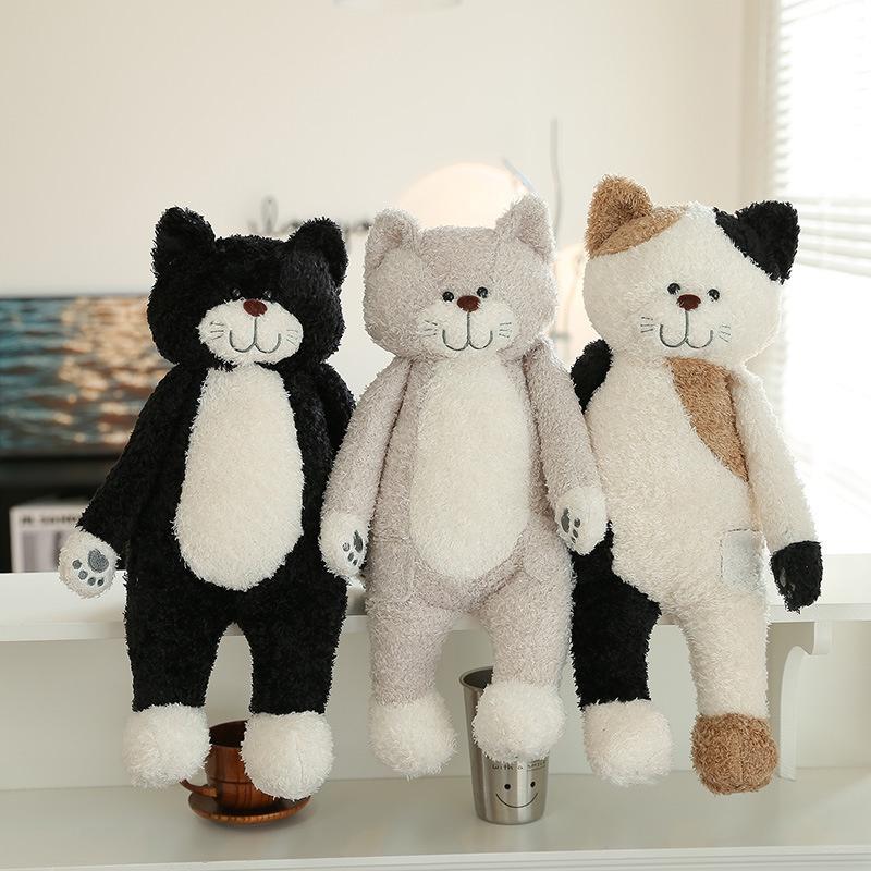 Милая плюшевая игрушка кошка Чай Рис, Идеальный подарок на день рождения для любителей кошек, Высота 50 см
