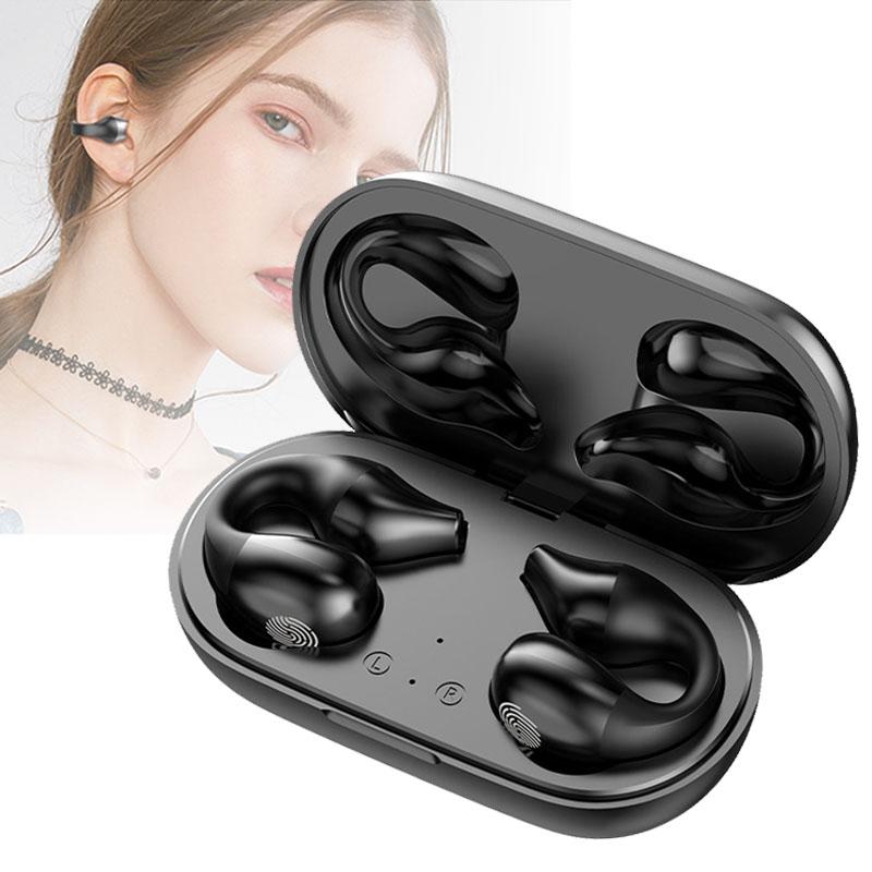 Беспроводные наушники с костной проводимостью, настоящие беспроводные наушники 5,2 с шумоподавлением, Bluetooth-наушники с цифровым дисплеем, сенсорная бизнес-гарнитура
