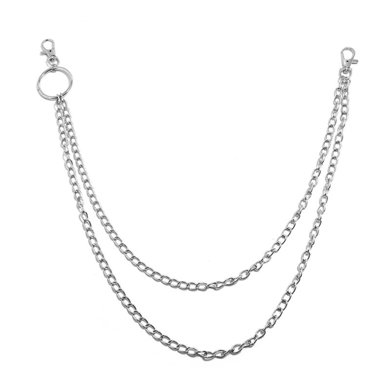 RUI RUI YU Хип-поп Панк Металлическое кольцо Брюки Цепочка Джинсы Цепочка Подвеска