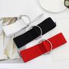 Elastic Belt With Metal Ring Buckle - Korean Styling Decorative Waistband For Women, 5cm Elastic For Sweater Dresses & Skirts