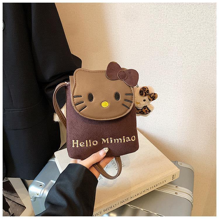 Сумка-мессенджер Hello Kitty женская сумка новый нишевый дизайн милая студенческая сумка для вечеринки сумка для мобильного телефона мини-сумка
