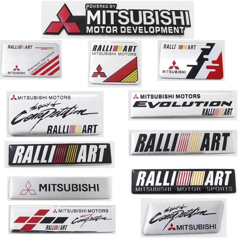 1pcs 3D Mitsubishi  Car logo aluminum sticker Fender side Rear Bumper tail door trunk sticker Emblem sticker styling Accessories