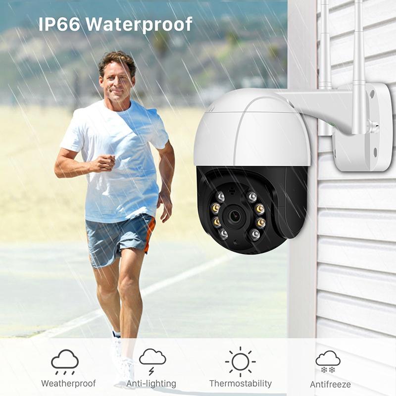 1080P Wi-Fi PTZ уличная IP-камера двустороннее аудионаблюдение 4-кратный цифровой зум красочное ночное видение высокоскоростная купольная беспроводная PTZ-камера домашней безопасности