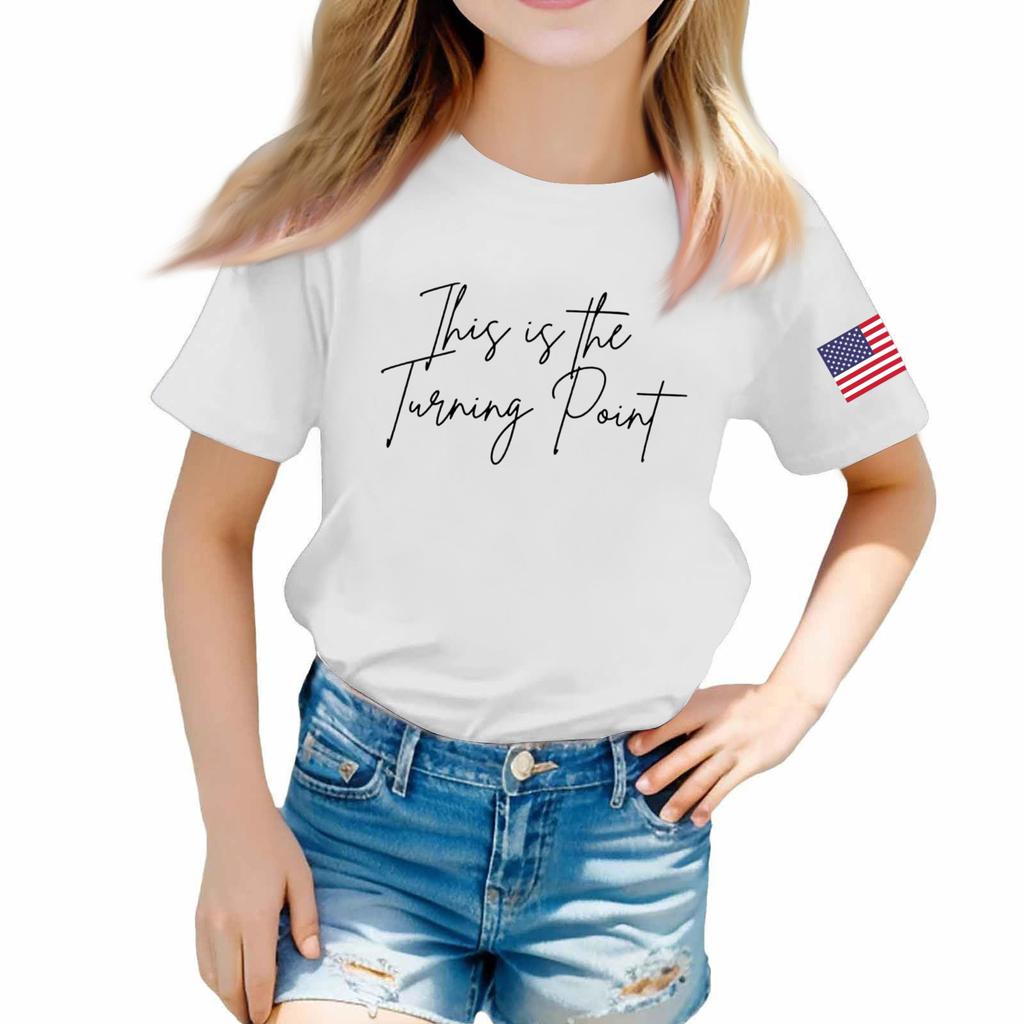 Футболки для малышей, для девочек и мальчиков, детские топы, футболки с принтом с коротким рукавом для мальчиков и девочек 1-12 лет, Летние