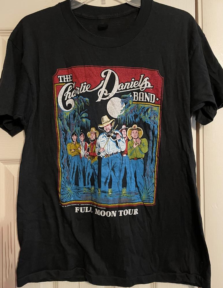 Full Moon Tour Charlie Daniels Band Shirt Classic Black Unisex S-4XL Unisex T-Shirt