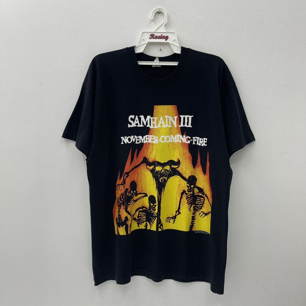 Samhain Band 90s Novembe Coming Fire Danzig Black Unisex Tshirt Reprint KH12769