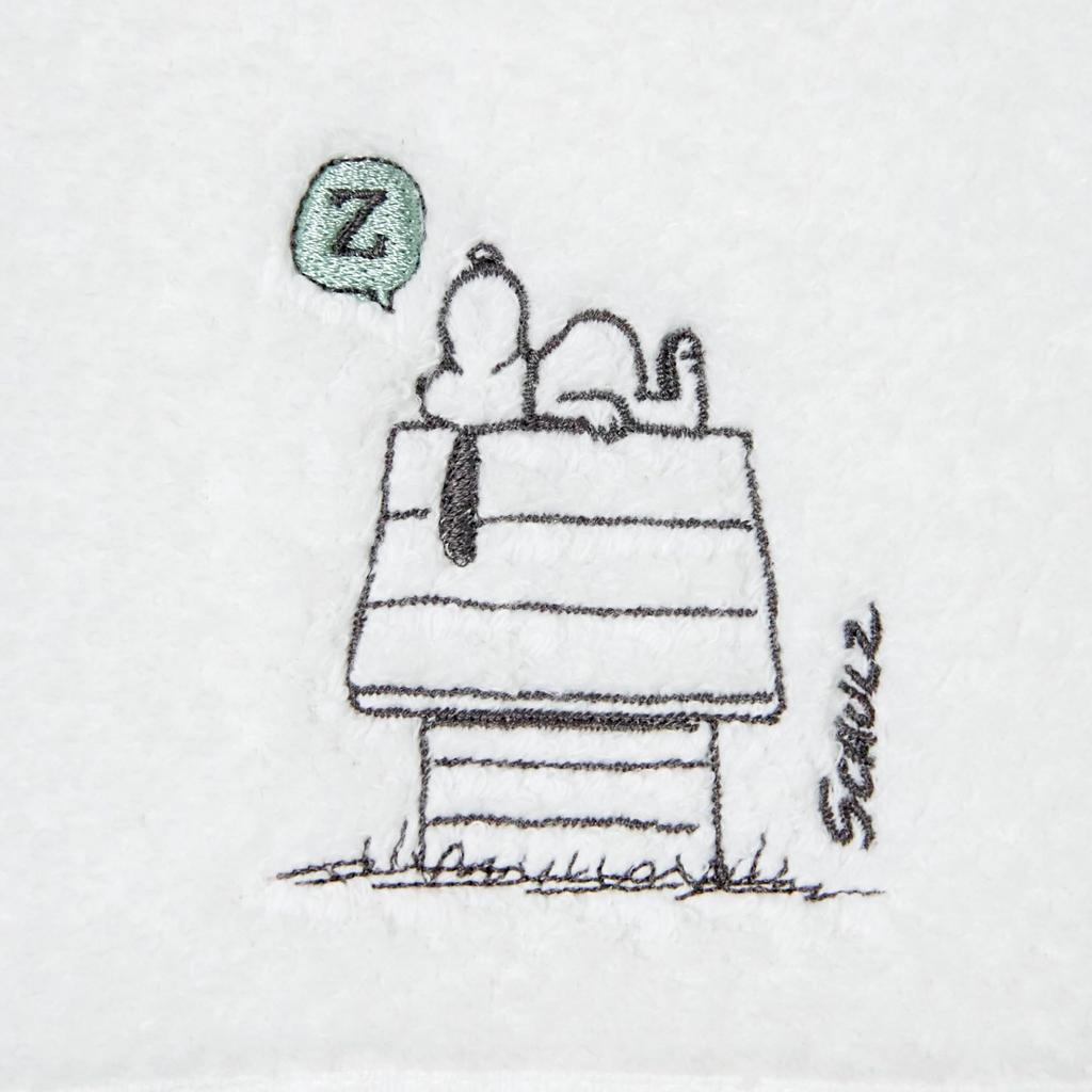 Nishikawa Snoopy Bath Towel 60X120cm Washable Cotton Soft and Light with Untwisted Yarn Water Absorbent Fluffy Embroidered Made in Japan Made in