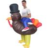 Надувной костюм Fun Надувной набор для косплея Коричневая индейка Надувной костюм для взрослых Хэллоуин Шуточный наряд