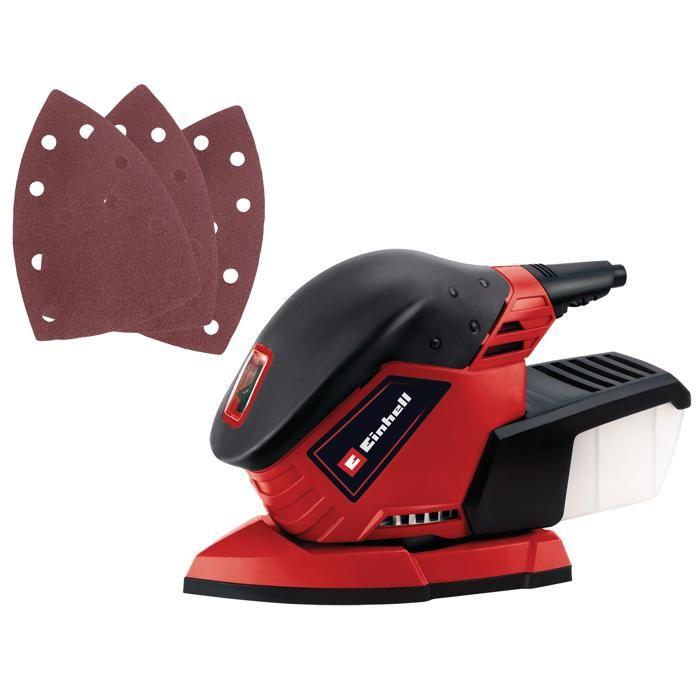 Einhell Ponceuse multifonctions TE-OS 1320 (130 W, Surface de ponçage : 104 cm2) Livré avec 3 feuilles abrasives P120