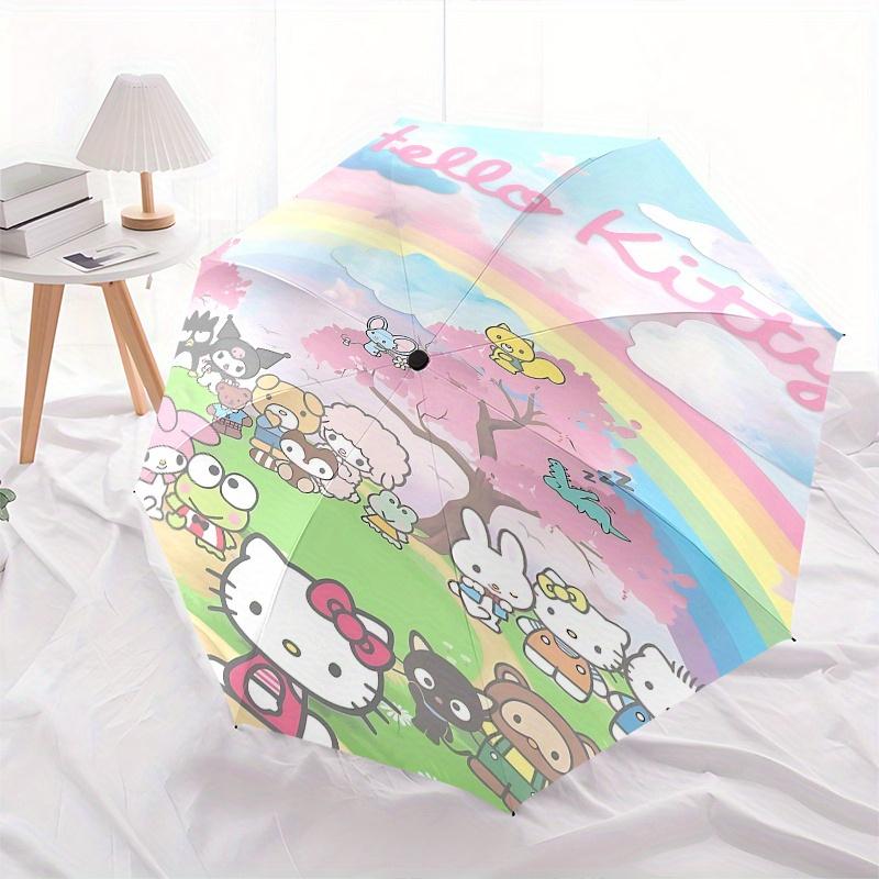 Hello Kitty, Sanrio Автоматический Открывающийся/Закрывающийся Зонт - Милый Зонт с Милым Дизайном, Портативный Компактный 3-Складной Зонт для Мужчин и Женщин, Hallowee