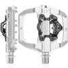 CXWXC Bicycle Binding Wide Cleats Silver Pedals, Pedals, Single-Sided Flat, Anti-Slip, Tread, 9/16-Inch, Included, Aluminum, (CX-159)