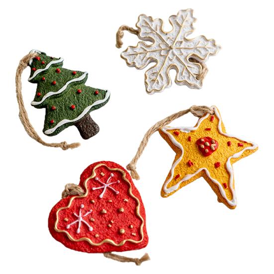 4 шт., рождественские украшения, рождественская елка, чулок-колокольчик, дизайн, винтажный дизайн с ремешком, подвесной кулон для создания атмосферы