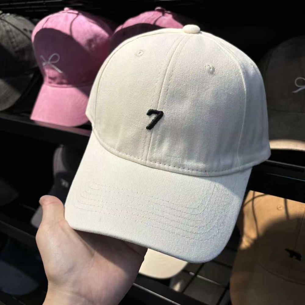 Sunscreen Baseball Cap Korean Style Cotton Peaked Hat Versatile Embroidered 7 Cap  Outdoor