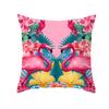 Summer Tropical Plant Flamingo Decorative Pillowcase Green Leaf Pillowcase Flamingo Pillowcase
