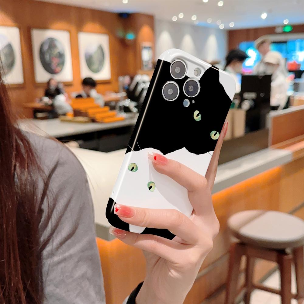 Чехол для телефона с рисунком котов для Samsung Galaxy S20 FE 5G A52 iPhone 11 Xiaomi Redmi VIVO OPPO Realme Huawei Infinix Противоударный Ультратонкий Жесткий Чехол